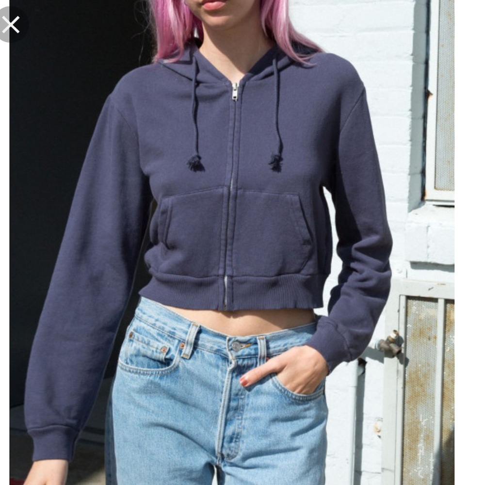 brandy melville navy crystal hoodie